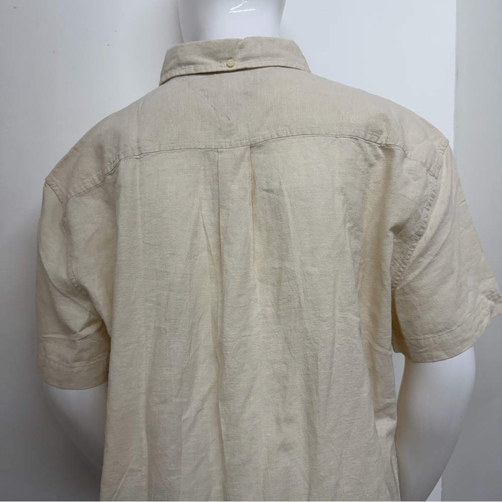 Tommy Hilfiger Cotton Linen Button Down Short Sleeve Shirt NWTags Size XXL - Picture 7 of 13
